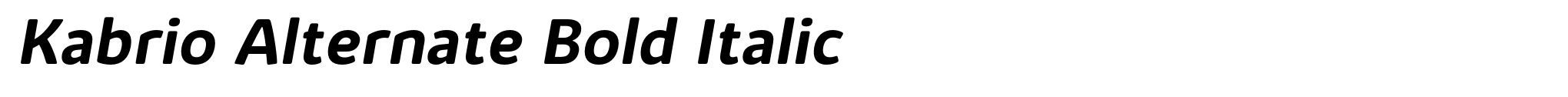 Kabrio Alternate Bold Italic image